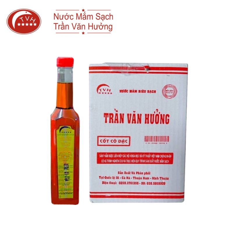 Nước Mắm Trần Văn Hưởng – 470ml 45 Độ Đạm (Hộp 6 Chai Nhựa)