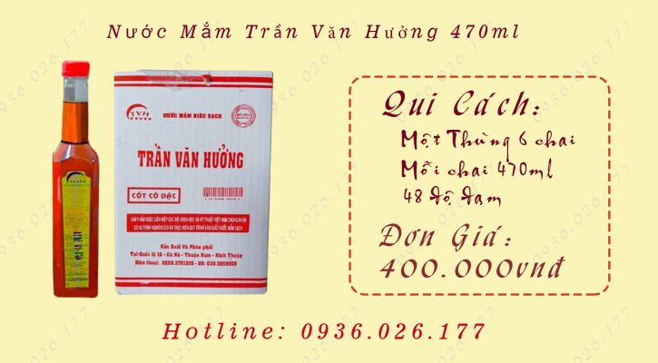 Nước Mắm Trần Văn Hưởng Cốt Cô Đặc – 470ml 48 Độ Đạm