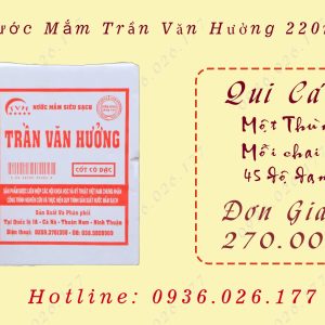 Nước Mắm Trần Văn Hưởng Cốt Cô Đặc – 220ml 45 Đạm (Hộp 6 Chai Thủy Tinh Cao Cấp)