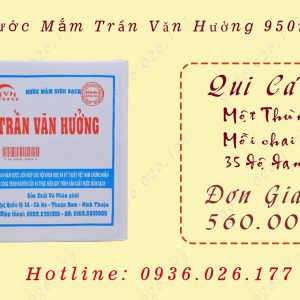 Nước Mắm Trần Văn Hưởng Loại Cốt Cá Cơm – 950ml 35 Độ Đạm (Hộp 6 Chai Nhựa)